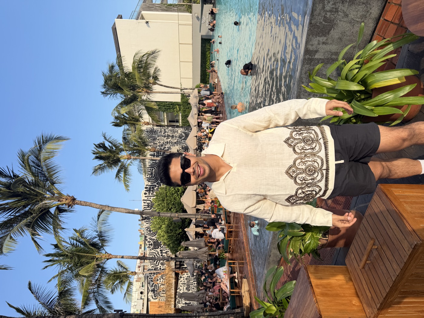 Resort travel influencer content